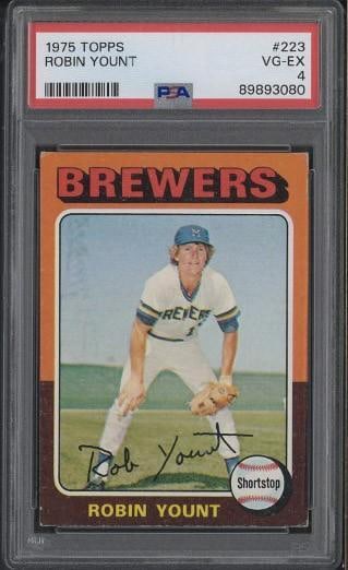 1975 Topps #223 Robin Yount: 1975 Topps #223 Robin Yount -PSA VG-EX 4