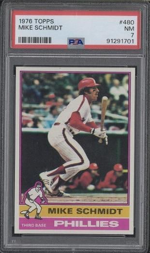 1976 Topps #480 Mike Schmidt: 1976 Topps #480 Mike Schmidt -PSA NM 7
