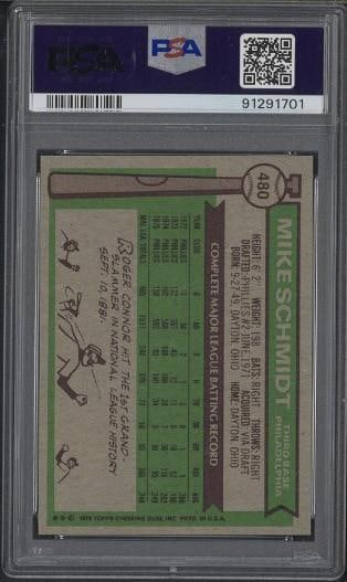 1976 Topps #480 Mike Schmidt - 2