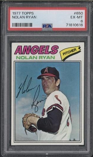 1977 Topps #650 Nolan Ryan: 1977 Topps #650 Nolan Ryan -PSA EX-MT 6