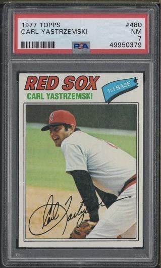 1977 Topps #480 Carl Yastrzemski: 1977 Topps #480 Carl Yastrzemski -PSA NM 7