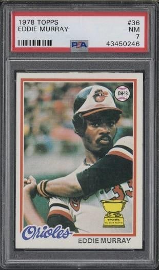 1978 Topps #36 Eddie Murray: 1978 Topps #36 Eddie Murray -PSA NM 7