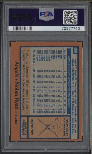 1978 Topps #400 Nolan Ryan - 2