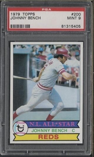 1979 Topps #200 Johnny Bench: 1979 Topps #200 Johnny Bench -PSA Mint 9