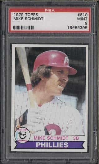 1979 Topps #610 Mike Schmidt: 1979 Topps #610 Mike Schmidt -PSA Mint 9