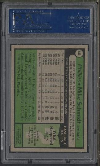 1979 Topps #610 Mike Schmidt - 2