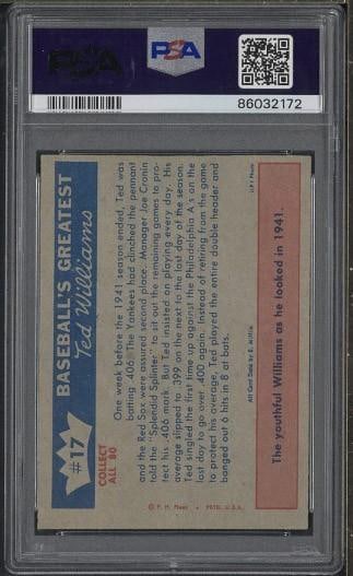 1959 Fleer Ted Williams #17 - How Ted Hit .400 - 2