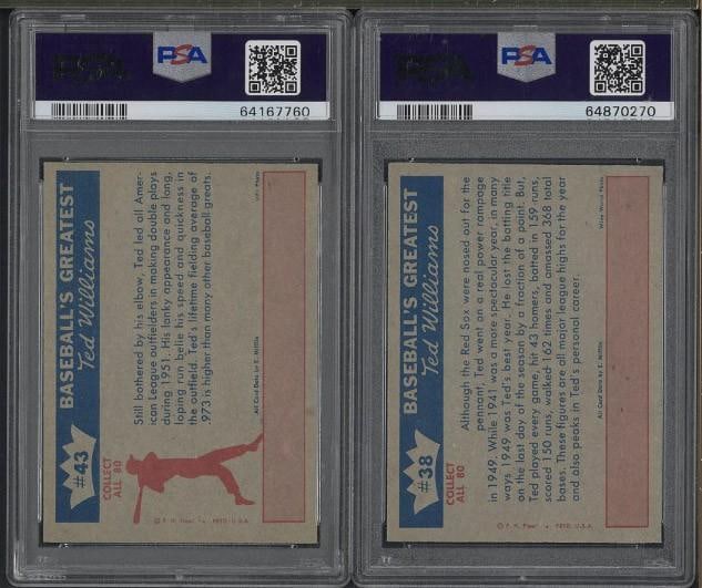 (2) 1959 Fleer Ted Williams Cards - 2
