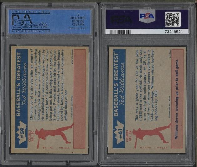 (2) 1959 Fleer Ted Williams Cards - 2