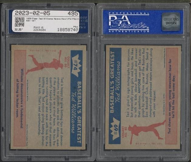 (2) 1959 Fleer Ted Williams Cards - 2