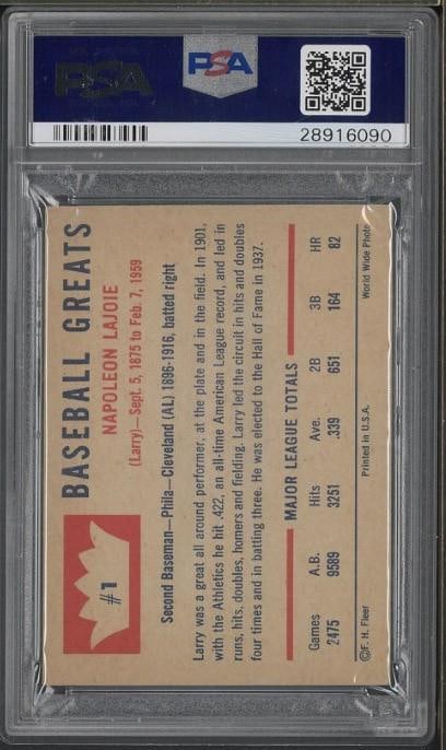 1960 Fleer #1 Nap Lajoie - 2