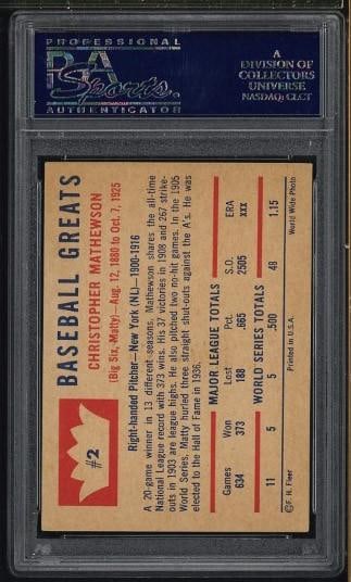 1960 Fleer #2 Christy Mathewson - 2