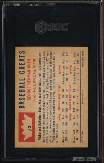 1960 Fleer #3 Babe Ruth - 2