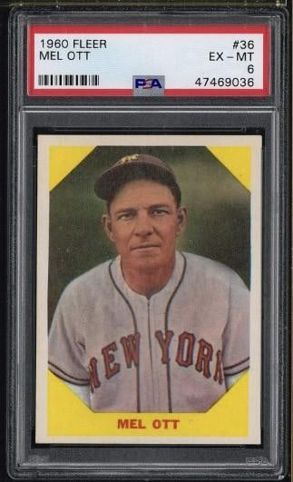 1960 Fleer #36 Mel Ott (1 of 2)