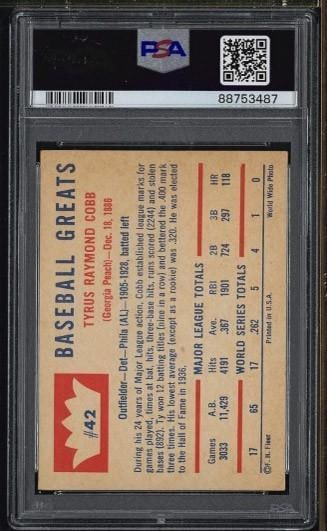 1960 Fleer #42 Ty Cobb - 2
