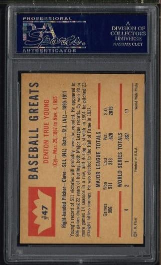 1960 Fleer #47 Cy Young - 2
