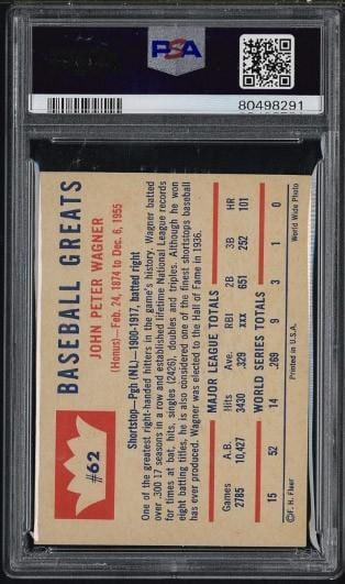 1960 Fleer #62 Honus Wagner - 2