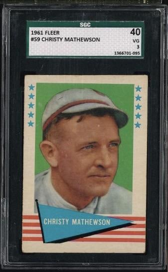 1961 Fleer Baseball Greats #59 Christy Mathewson (1 of 2)