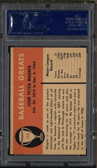 1961 Fleer Baseball Greats #150 Honus Wagner - 2