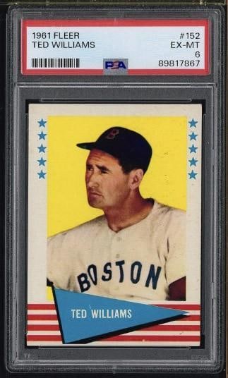 1961 Fleer Baseball Greats #152 Ted Williams (1 of 2)