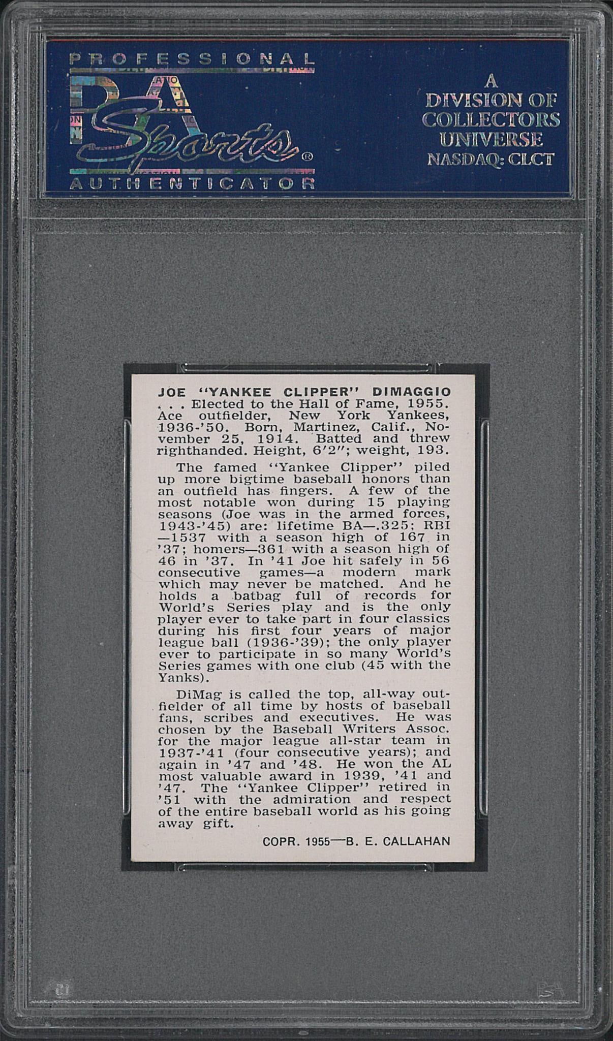 1950 Callahan HOF Joe Dimaggio - 2
