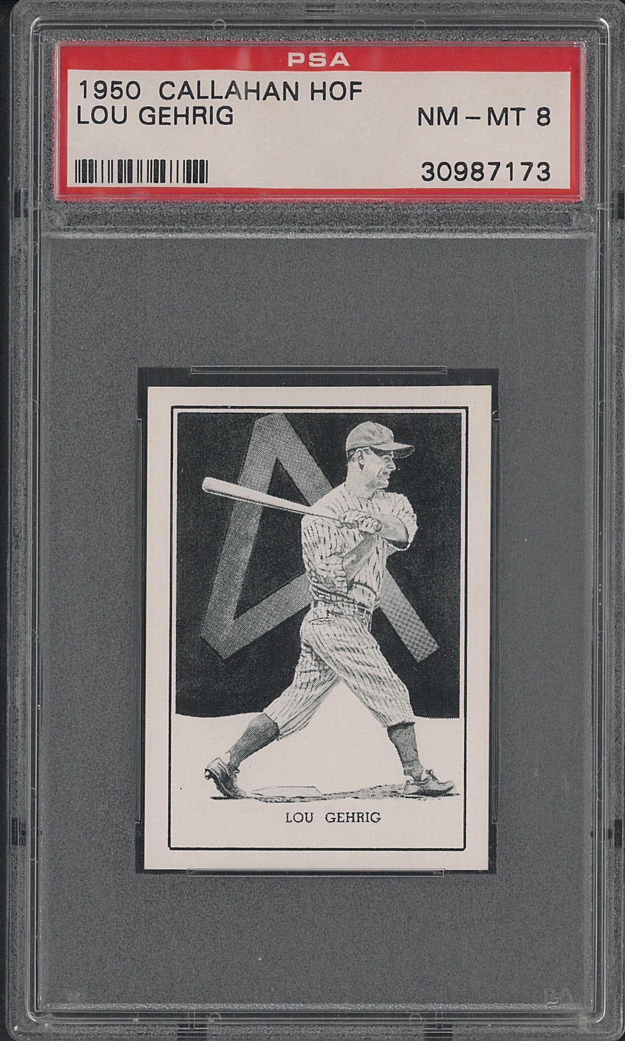 1950 Callahan HOF Lou Gehrig (1 of 2)