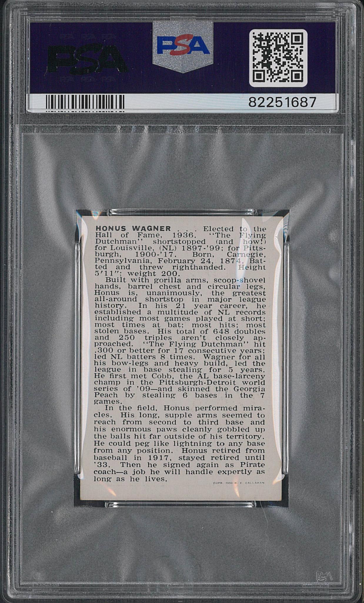 1950 Callahan HOF Hans Wagner - 2