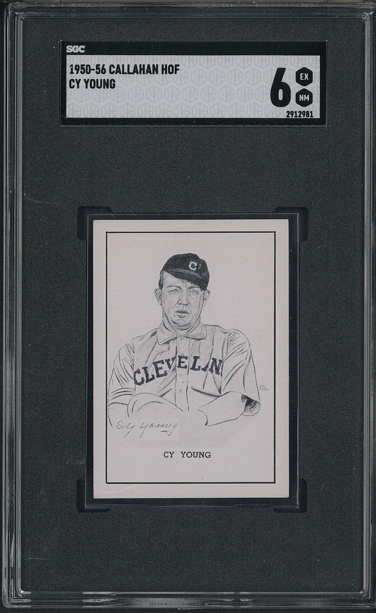 1950 Callahan HOF Cy Young: 1950 Callahan HOF Cy Young -SGC EX-NM 6