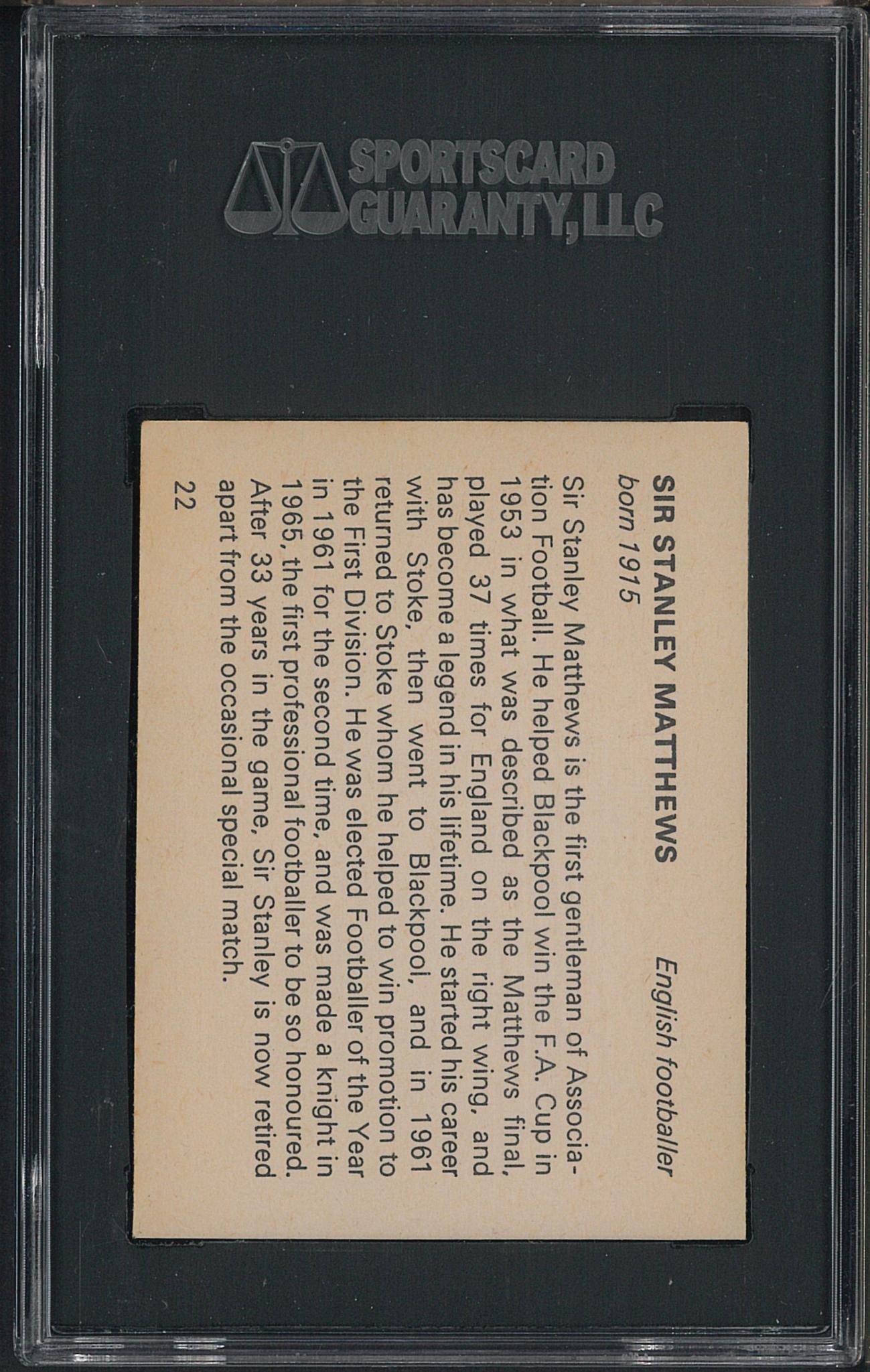 1965 Bancroft Tiddlers #22 Mickey Mantle / Stan Matthews - 2