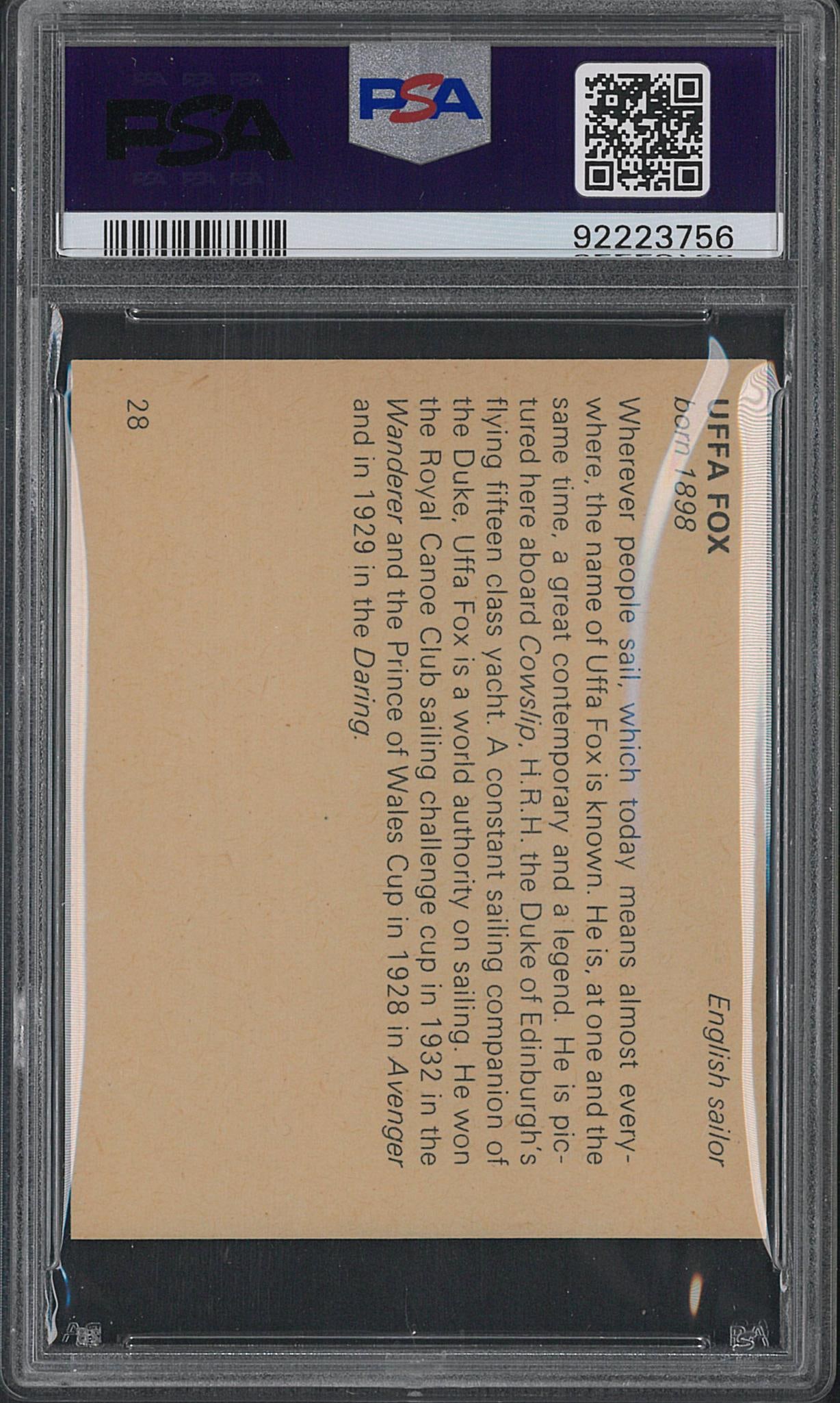 1965 Bancroft Tiddlers #28 Babe Ruth / Uffa Fox - 2