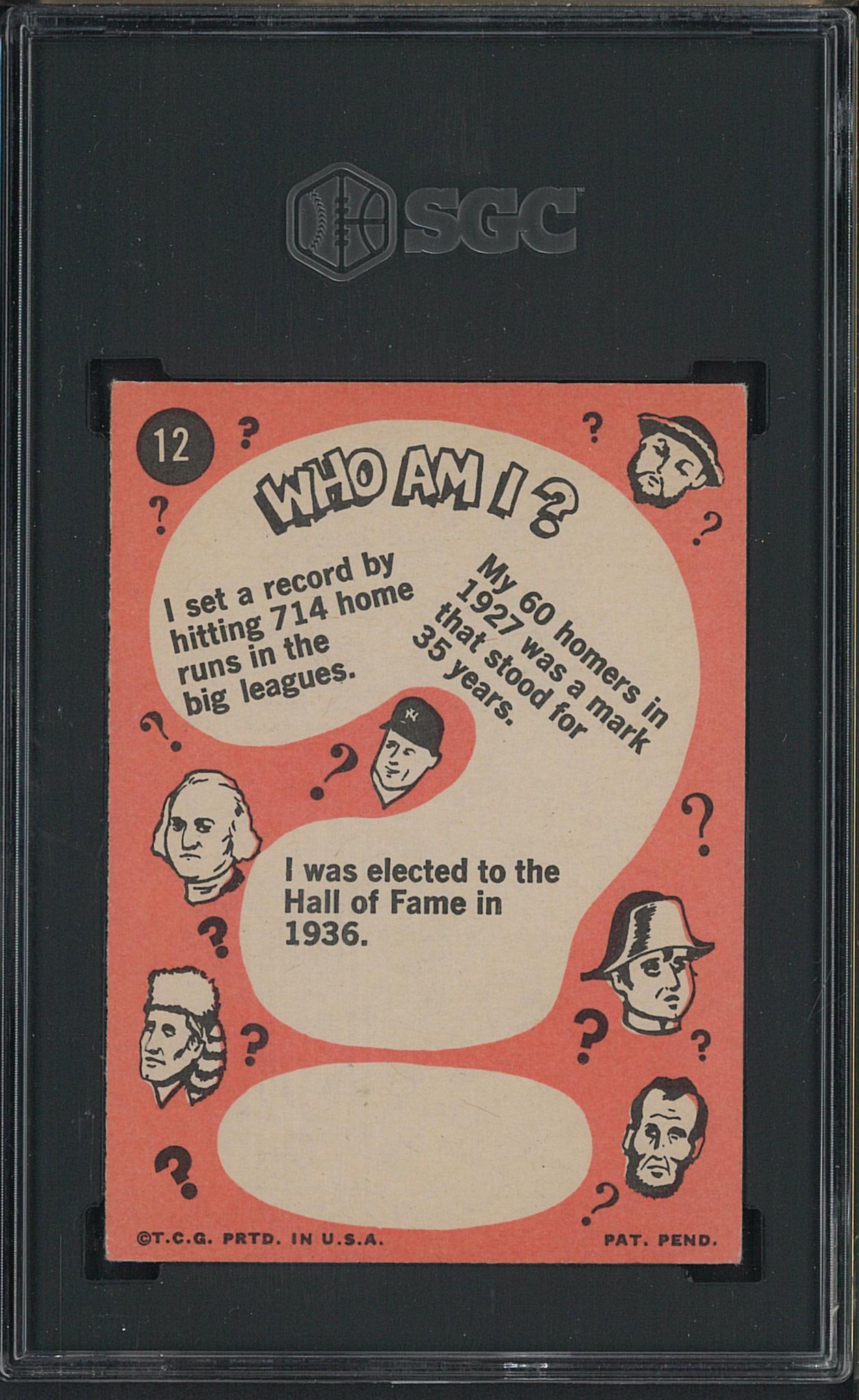 1967 Topps Who Am I? #12 Babe Ruth - 2