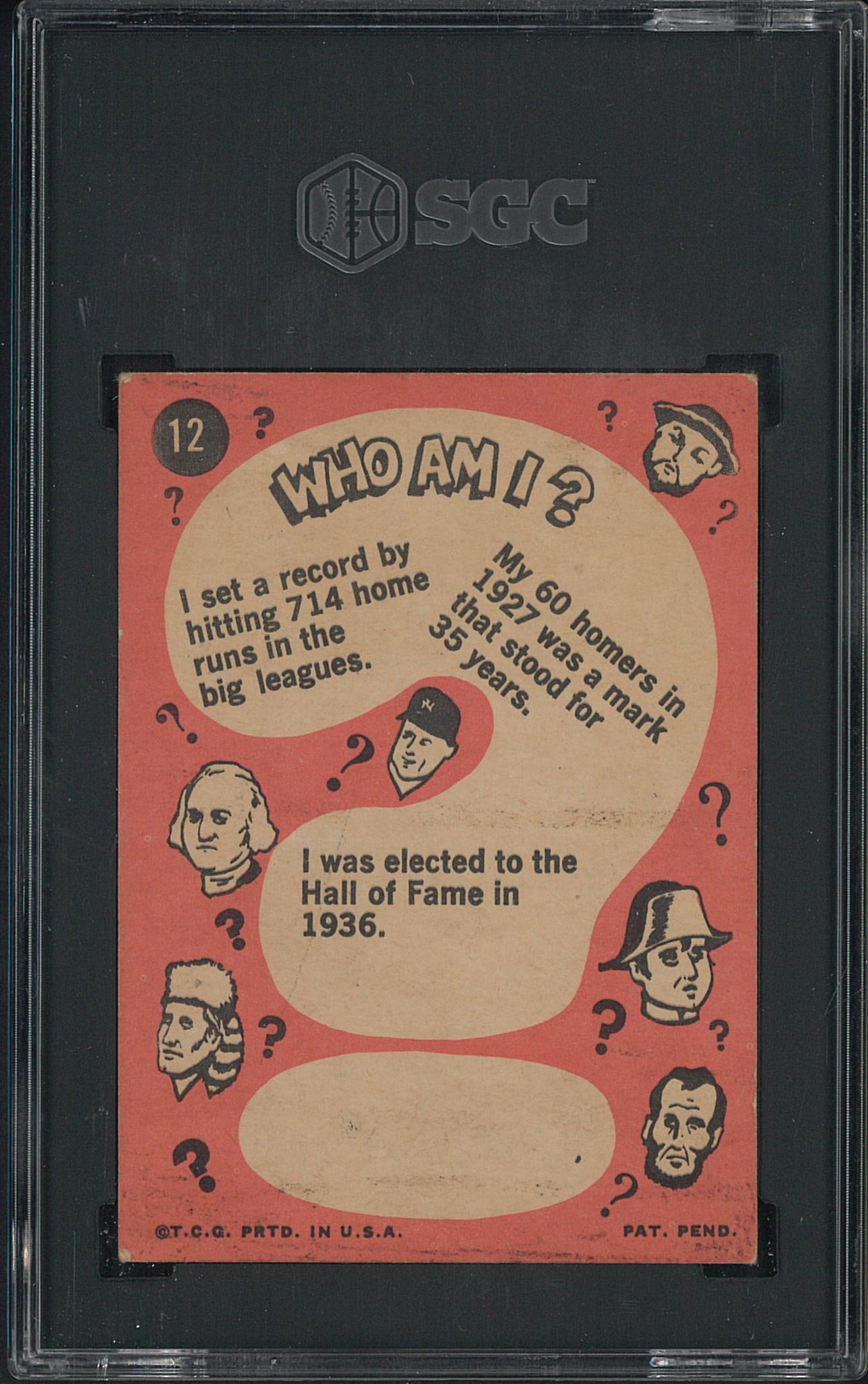 1967 Topps Who Am I? #12 Babe Ruth - 2
