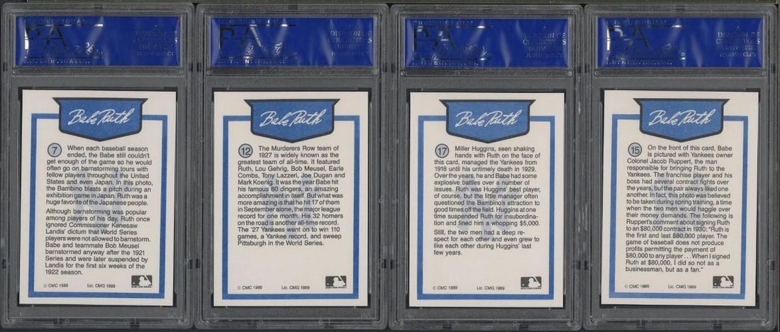(8) 1989 CMC Babe Ruth Cards - 4