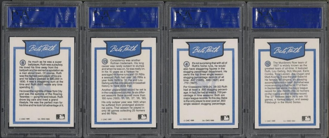 (8) 1989 CMC Babe Ruth Cards - 6