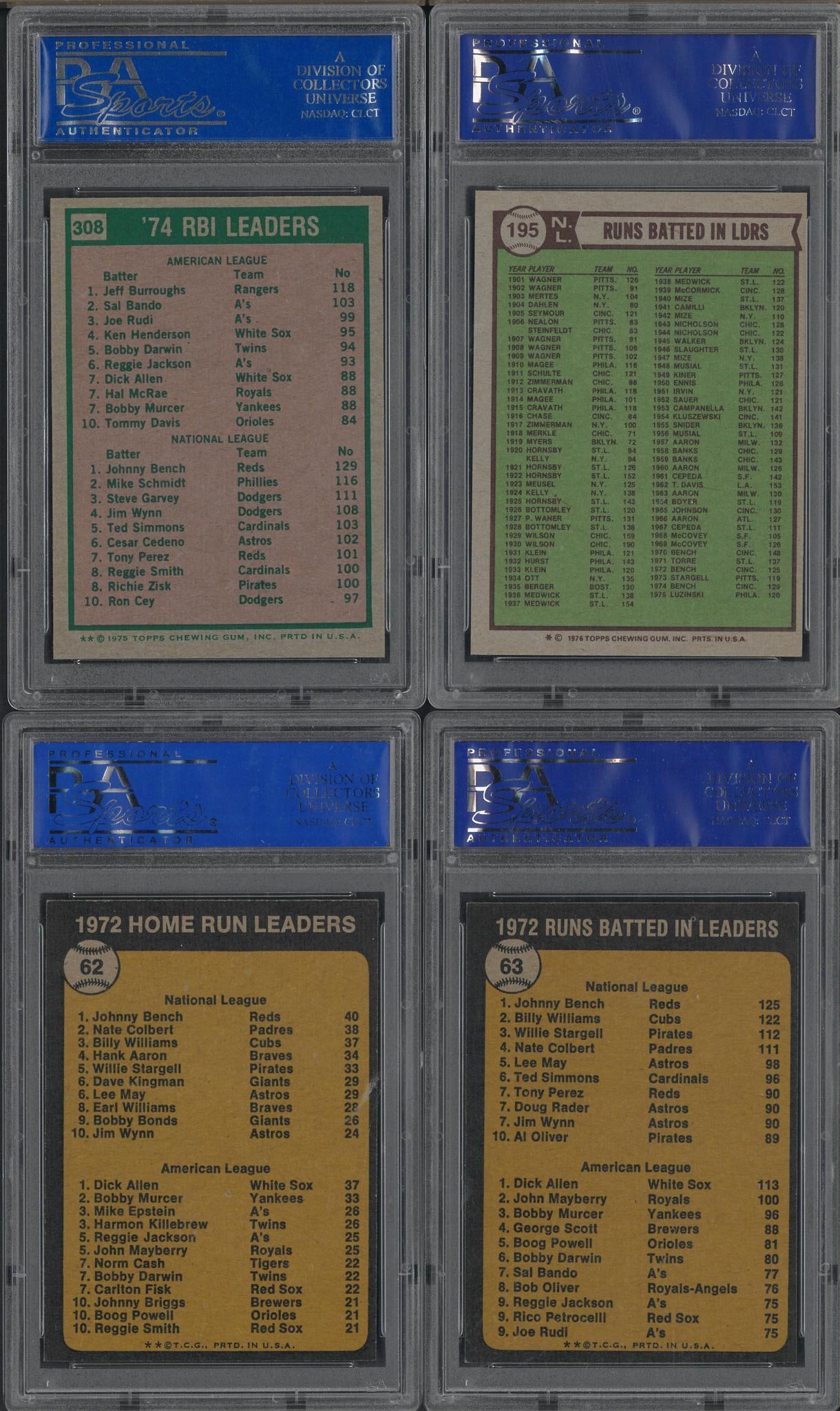 (4) 1973-1976 Topps Cards - 2
