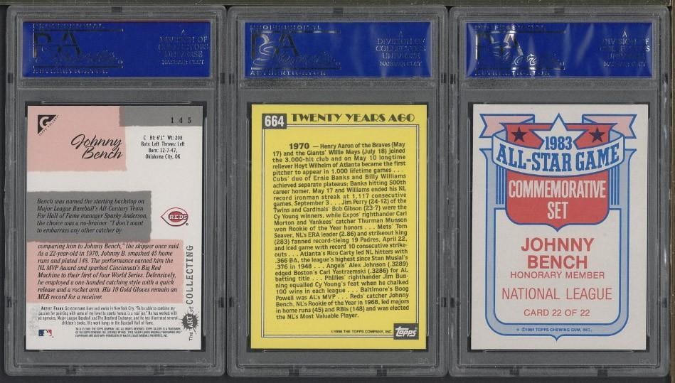(3) Topps Johnny Bench Cards - 2