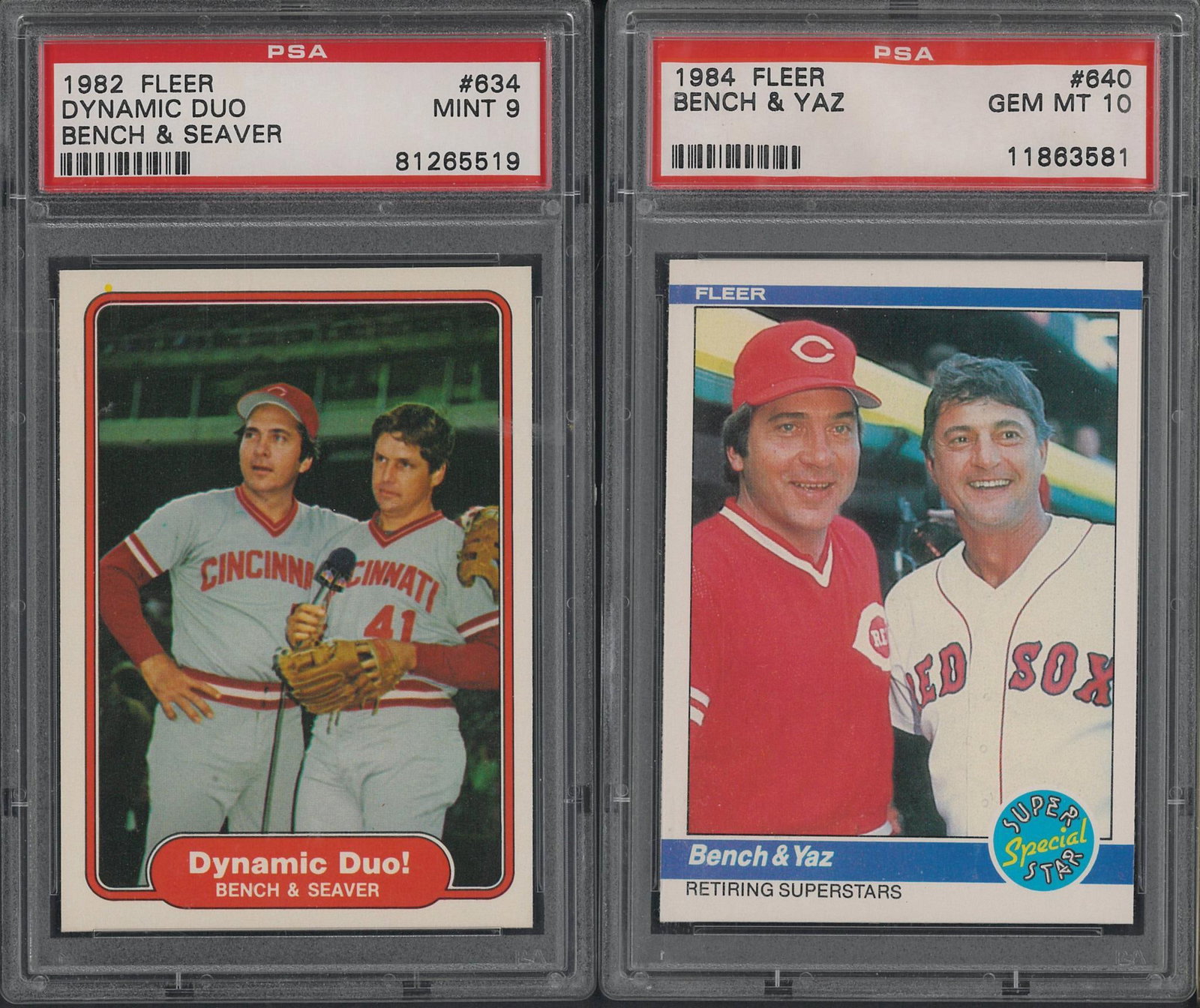 (2) 1980's Fleer Johnny Bench Cards (1 of 2)