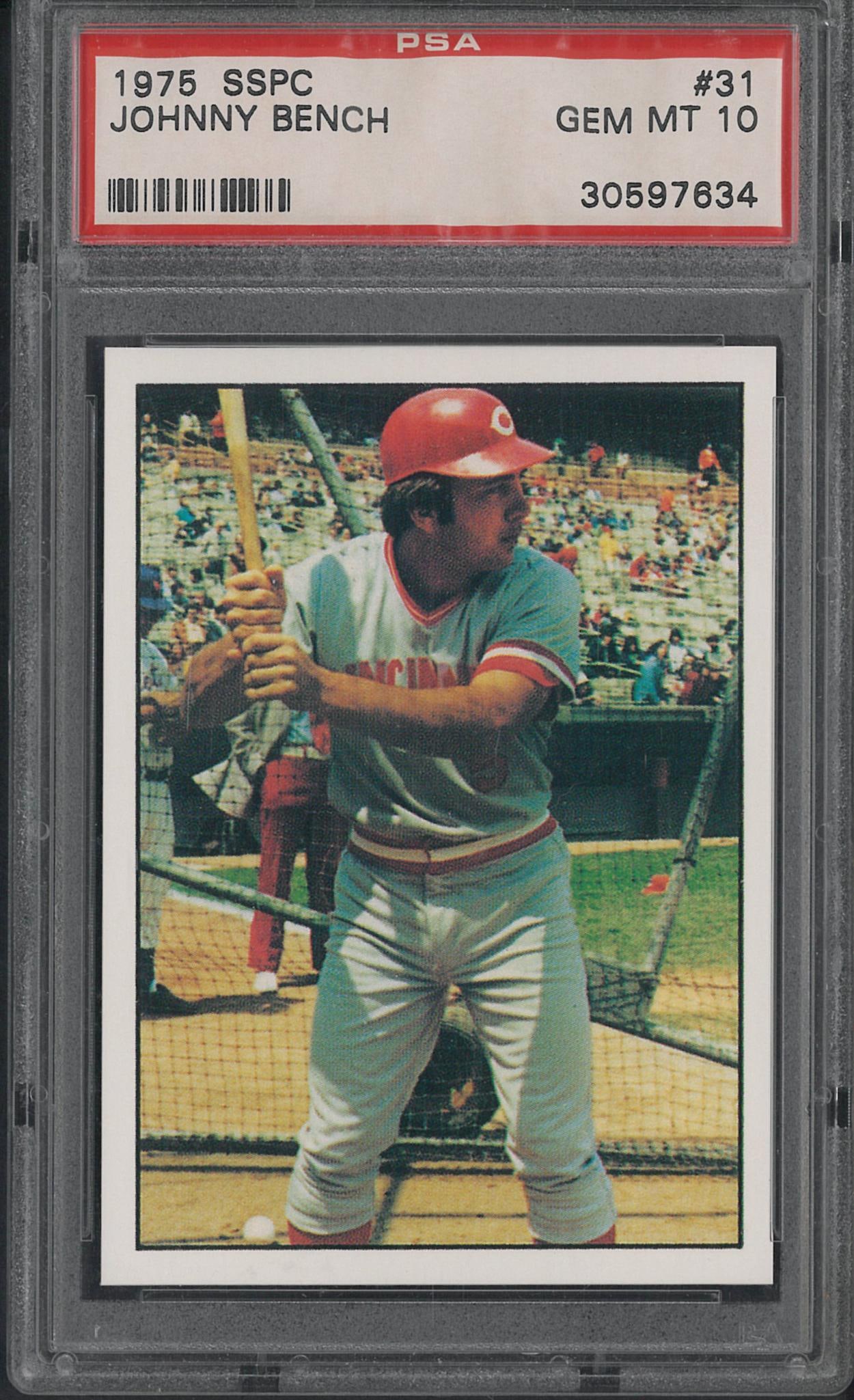 1975 SSPC #31 Johnny Bench: 1975 SSPC #31 Johnny Bench -PSA Gem MT 10