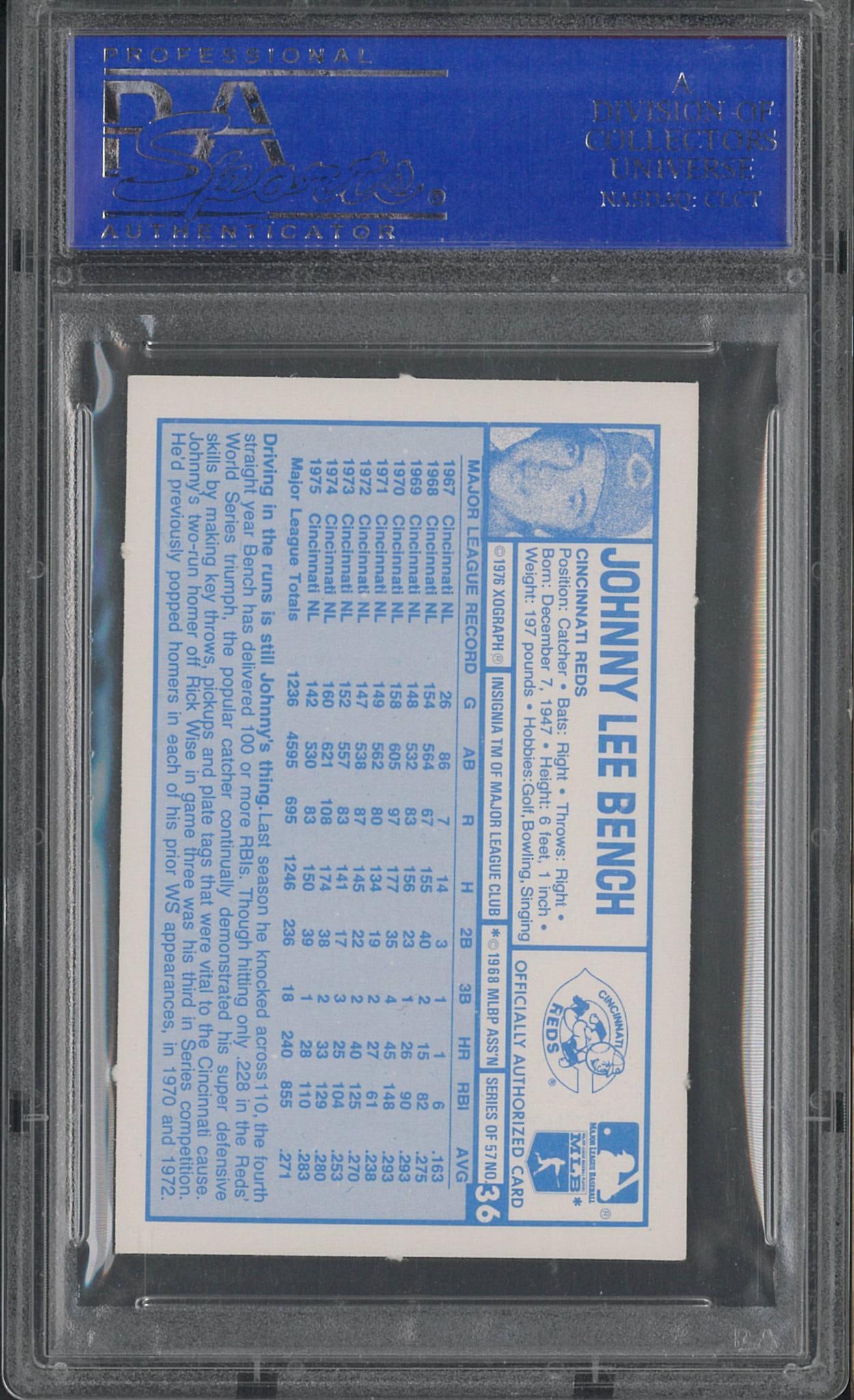 1976 Kellogg's 3-D #36 Johnny Bench - 2