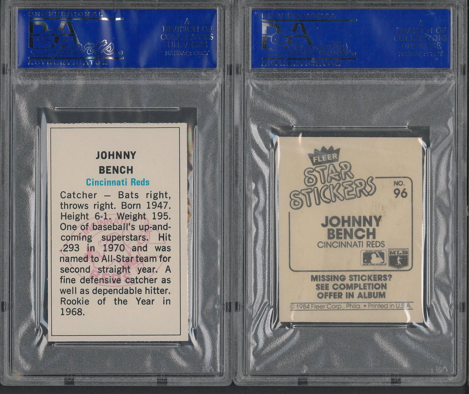 (2) Johnny Bench Articles - 2