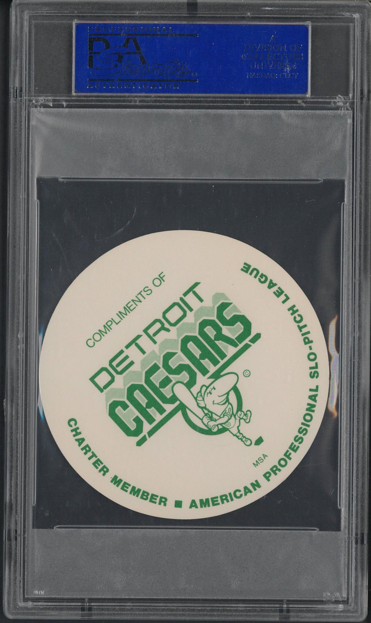 1977 Detroit Caesars Johnny Bench Disc - 2