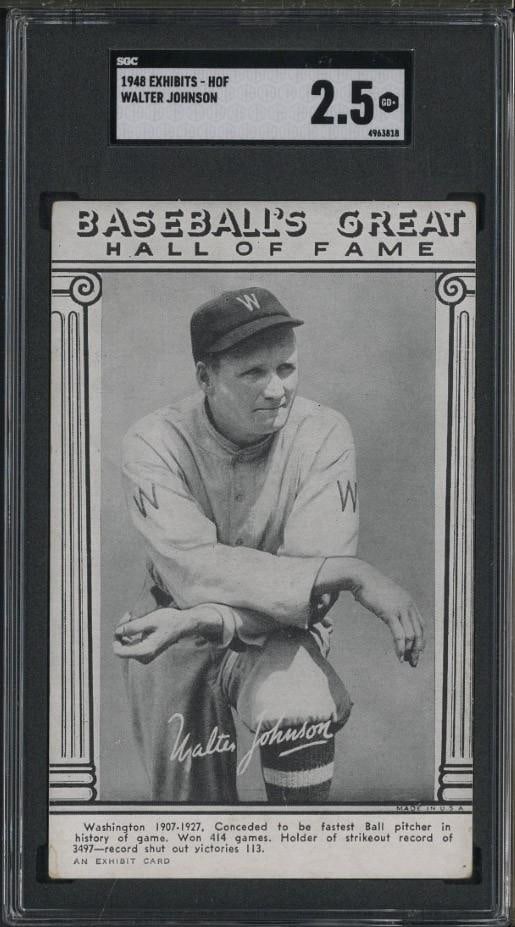 1948 Exhibits HOF Walter Johnson (1 of 2)
