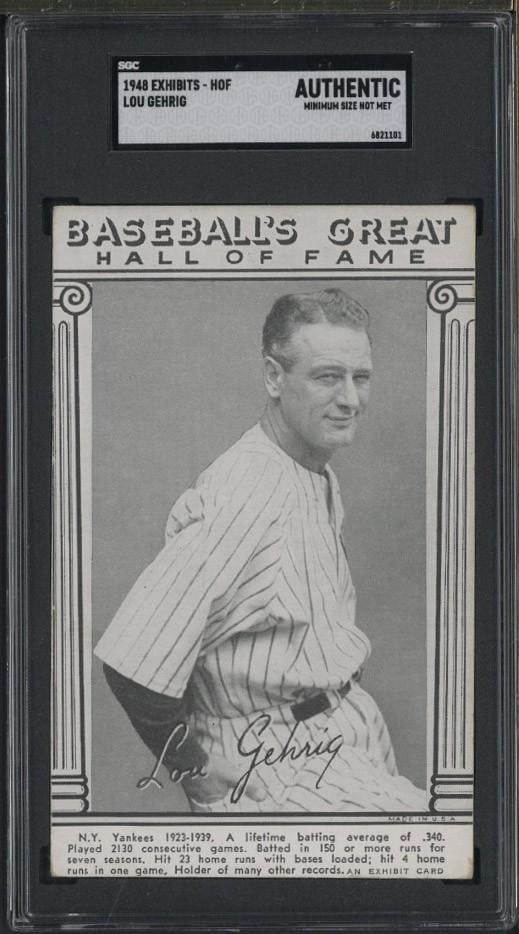 1948 Exhibits HOF Lou Gehrig (1 of 2)
