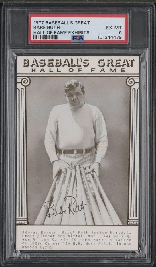 1977 Exhibits HOF Babe Ruth (1 of 2)