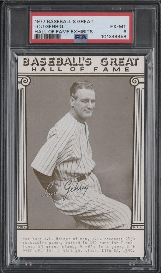 1977 Exhibits HOF Lou Gehrig (1 of 2)