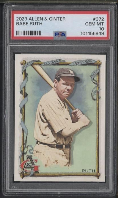 2003 Allen & Ginter #372 Babe Ruth: 2003 Allen & Ginter #372 Babe Ruth -PSA Gem MT 10