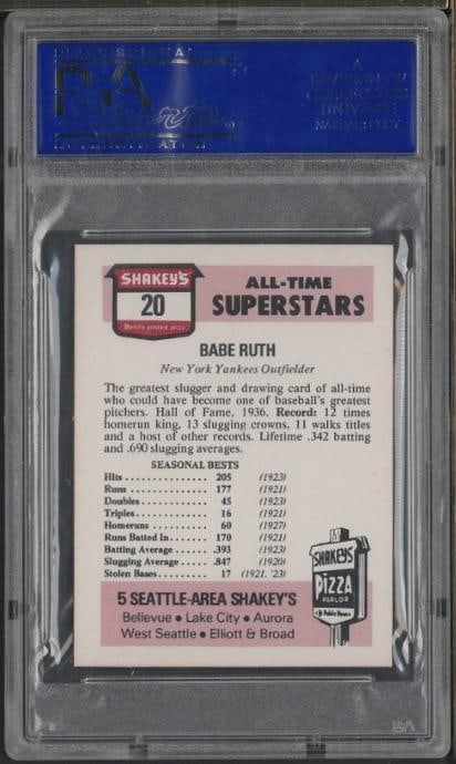 1977 Shakey's All Time Superstars #20 Babe Ruth - 2