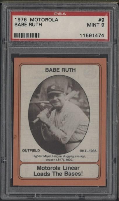 1976 Motorola #9 Babe Ruth (1 of 2)