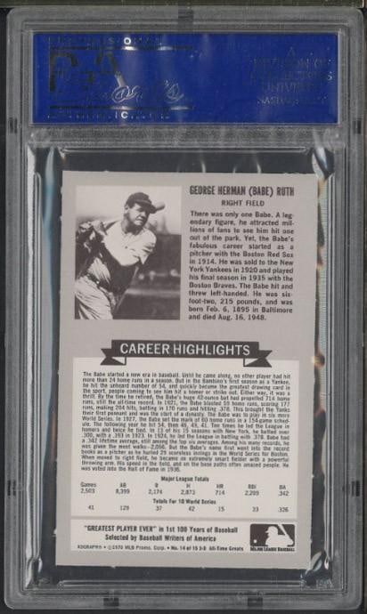 1970 Rold Gold Pretzels #14 Babe Ruth - 2