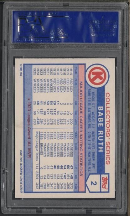 1985 Circle K #2 Babe Ruth - 2